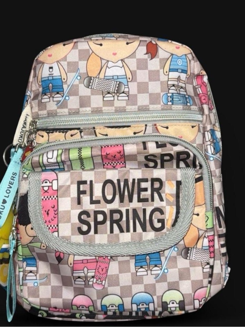 Harajuku Lovers Beige Multi 'Flower Spring' Kids Mini Backpack